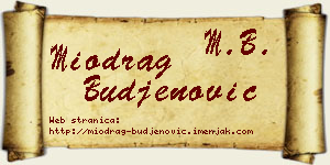 Miodrag Buđenović vizit kartica